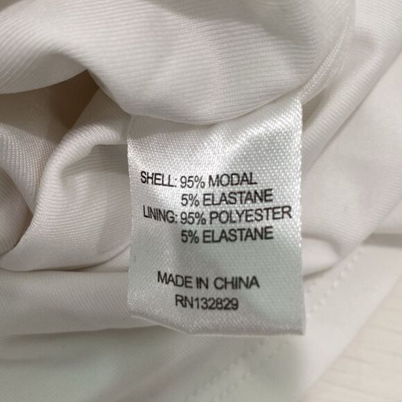 Privacy Please White Lined Side Ruched Bodycon Dress New With Tags Size Small - Picture 9 of 10